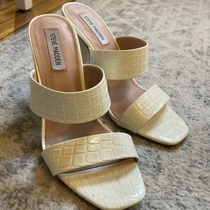 White Steve Madden Mules